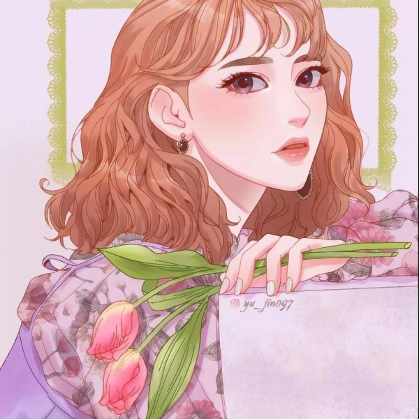 9张超好看的女生手绘头像合集