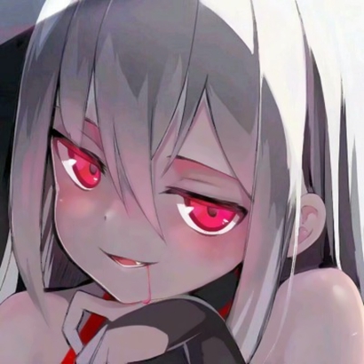 13张暗黑系带血动漫女生头像 冷酷吓人风格