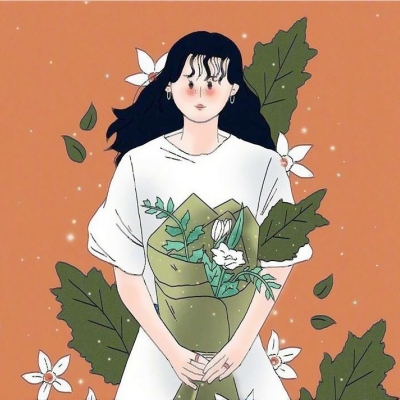 9张简约风手绘女生插画头像 高清唯美款