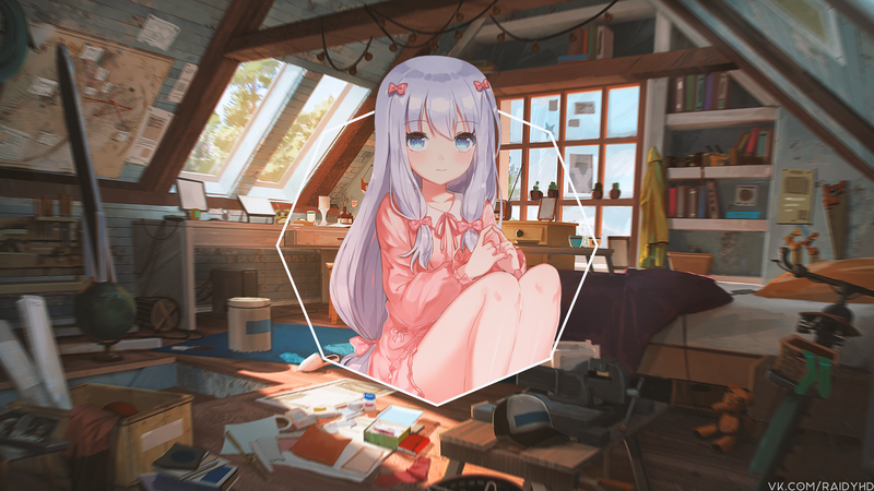 埃罗芒阿老师和泉纱雾 画中画风格壁纸合集