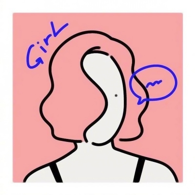 9张超好看的个性女生插画微信头像