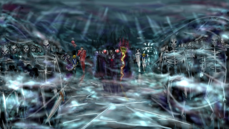 《不死者之王同人壁纸 夏提雅湿身倒影特写》