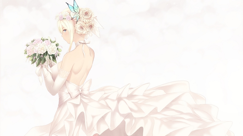 动漫婚纱少女壁纸