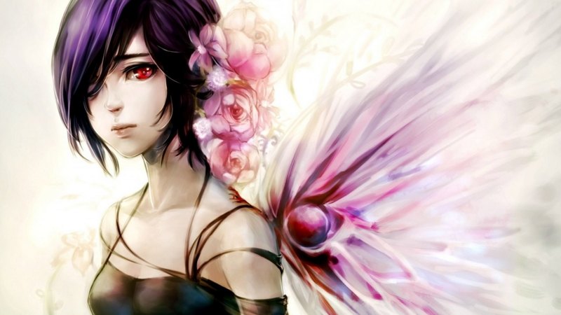 翅膀天使主题动漫壁纸！东京喰种雾岛董香高清图