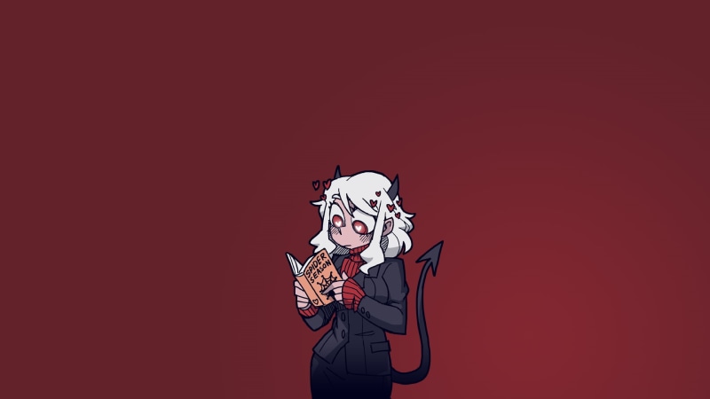 《地狱把妹王魅魔少女壁纸合集！西装金发红瞳好戳我》