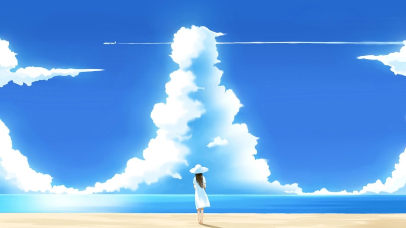 夏日动漫风治愈海景壁纸合集