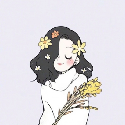 8张简约高清手绘女生头像合集