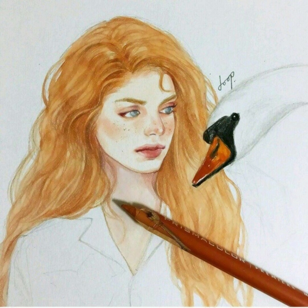 女生个性手绘头像超清合集 7张氛围感拉满的手绘女头