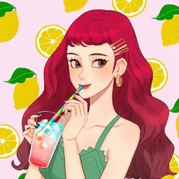 9张超好看的女生手绘头像合集