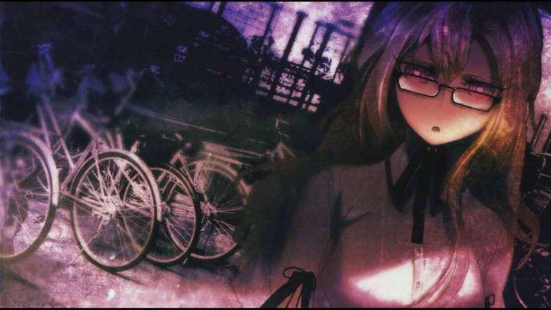 户外单车少女动漫高清壁纸