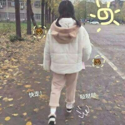 超火的带贴纸可爱女生头像合集 17张高清无水印