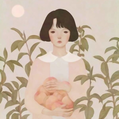 9张清新治愈的手绘女生头像 简约文艺感拉满