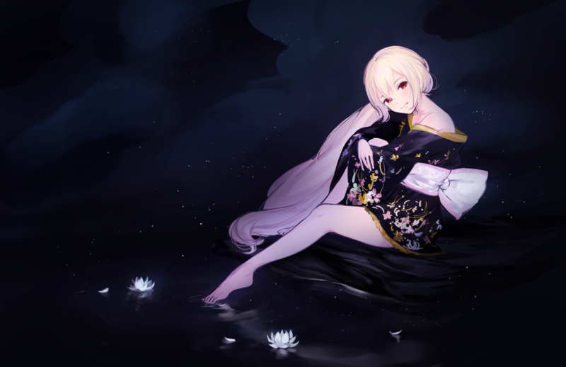 二次元金发赤足少女壁纸合集