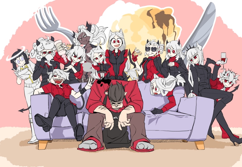 《地狱把妹王》同人4K壁纸 三头犬潘德莫妮卡等角色合集