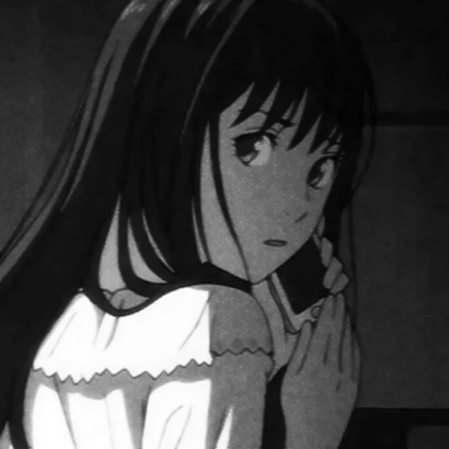 21张高清黑白丧系动漫女头像 自带伤感氛围感