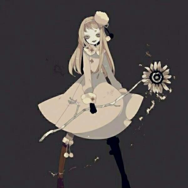 冷酷暗黑风动漫女生头像 26张超高清阴森诡异风格图