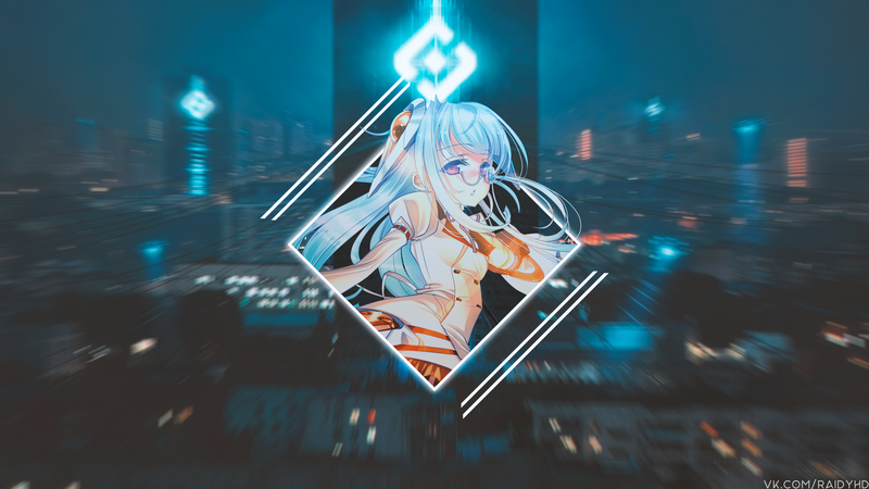 动漫女生画中画高清壁纸