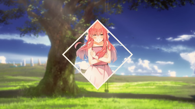 《Shelter》里粉发少女凛 画中画风格的1080P平板壁纸