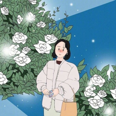 9张简约风手绘女生插画头像 高清唯美款