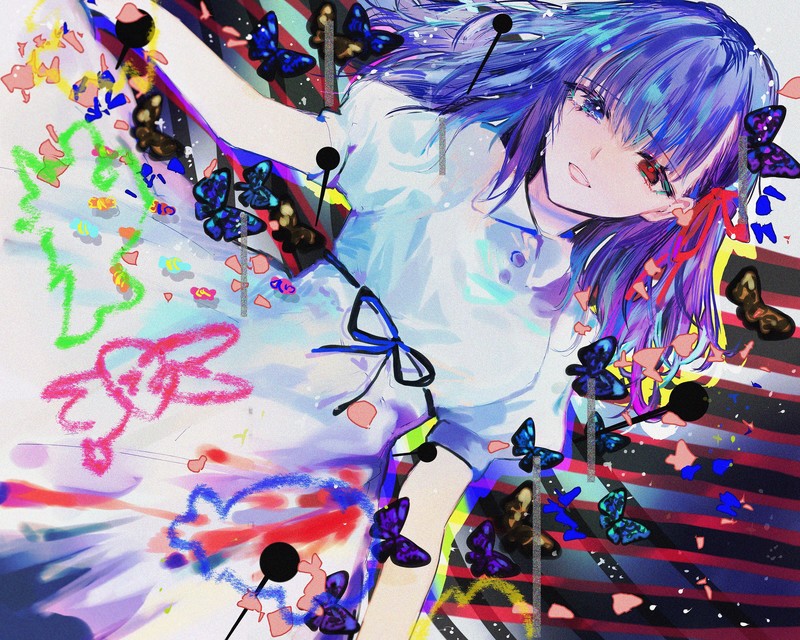 动漫蓝发少女高清壁纸合集