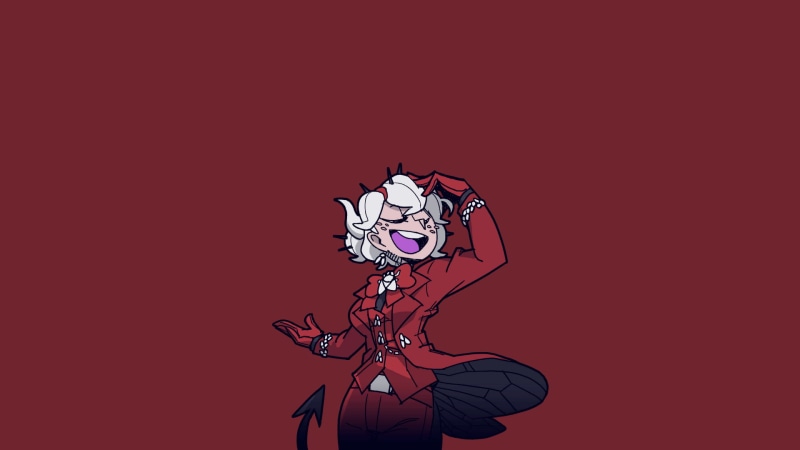 《地狱把妹王》魅魔莫迪乌斯壁纸 红眸银发美少女4K高清手机背景