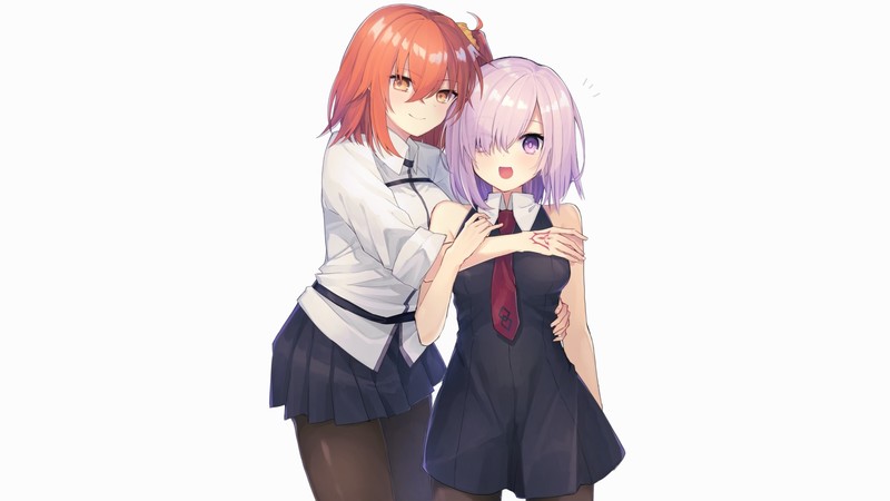 FGO英灵壁纸合集：软萌少女与帅气角色的治愈瞬间