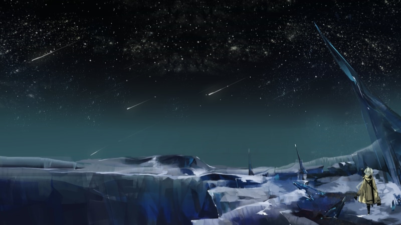 少女携刀踏冬夜星空  Pixiv幻想乡壁纸合辑