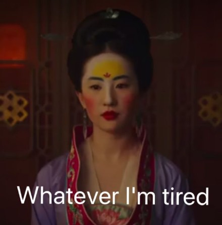 刘亦菲花木兰妆成热门斗图素材