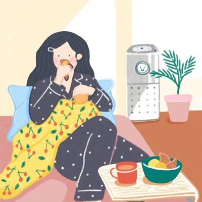 女生日常手绘插画头像合集 8张高清少女日常插画头像