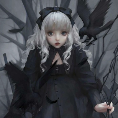 暗黑哥特风动漫女生头像来啦！24张高清唯美暗黑系图包