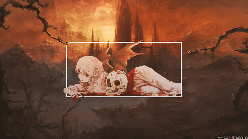 动漫少女画中画骷髅红眸壁纸合集