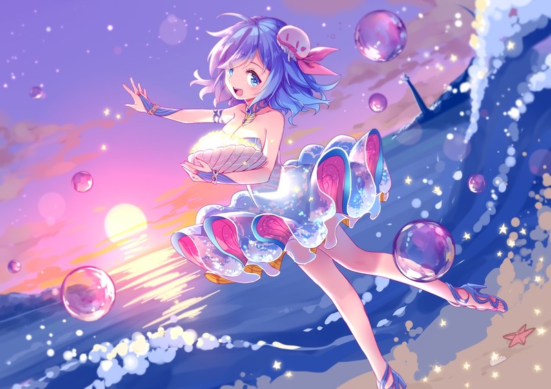 二次元蓝发蓝眼少女壁纸合集