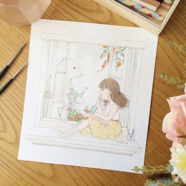 纸上手绘女生头像合集 34张超高清纸质手绘女头素材