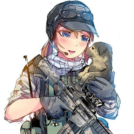 帅气好看的军武娘漫画头像合集 9张精选头像大全