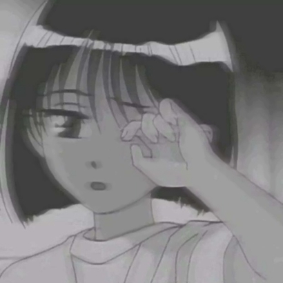 21张高清黑白丧系动漫女头像 自带伤感氛围感