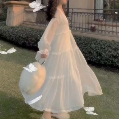 女生穿仙女裙的不露脸半身头像 21张高清图合集