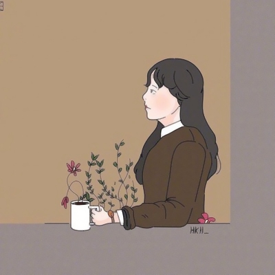 9张简约风手绘女生插画头像 高清唯美款