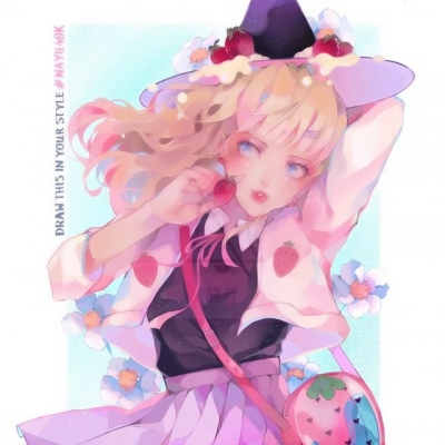 7张超好看的女生彩色手绘头像 高清无水印直接存