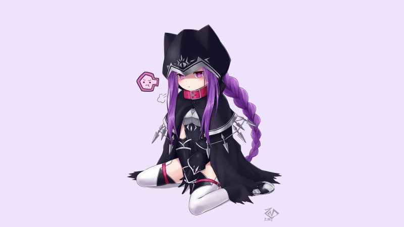 发型编发的二次元少女壁纸合集