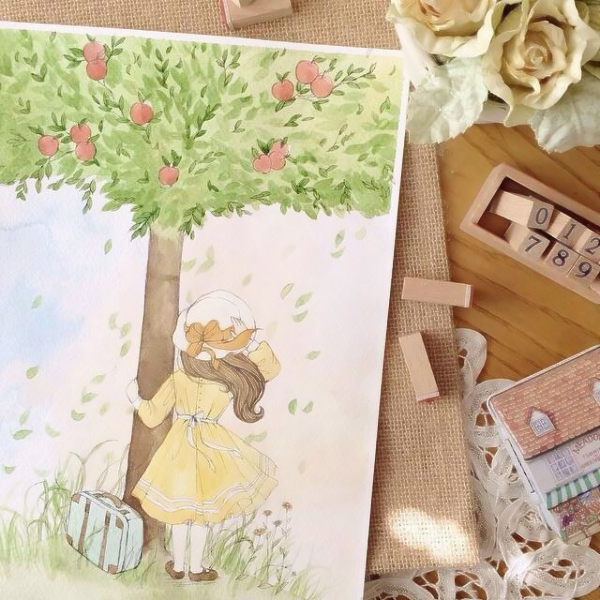 纸上手绘女生头像合集 34张超高清纸质手绘女头素材