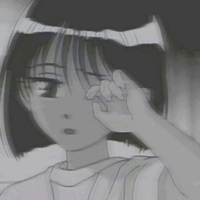 16张高清黑白丧系动漫女生头像 二次元颓废感拉满