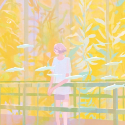 9张氛围感拉满的彩绘女生头像，仿佛置身梦境里