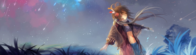 深夜梦幻超宽屏壁纸！这些元气动漫少女也太治愈了吧