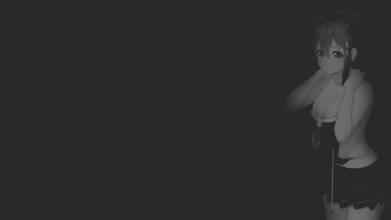 这组二次元壁纸太绝了！黑白色调校服少女的极简氛围感拉满