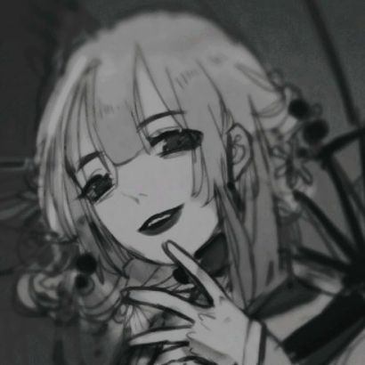 黑白动漫女生丧系头像合集 22张高清emo风格黑白动漫女头