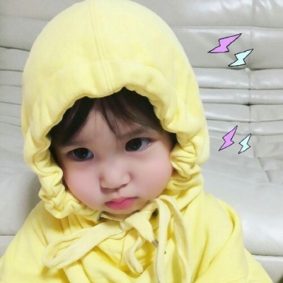 17张女生搞怪萌娃微信头像合集