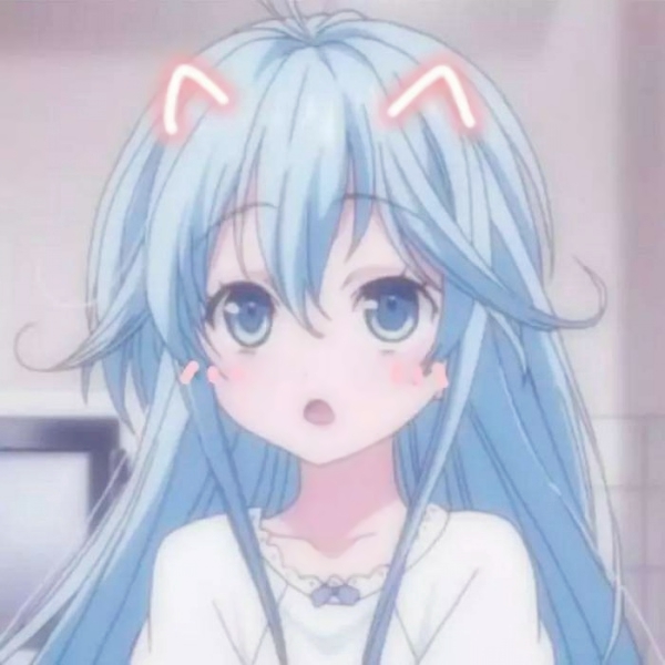 8张超治愈蓝色系动漫女生头像 高清可爱款合集