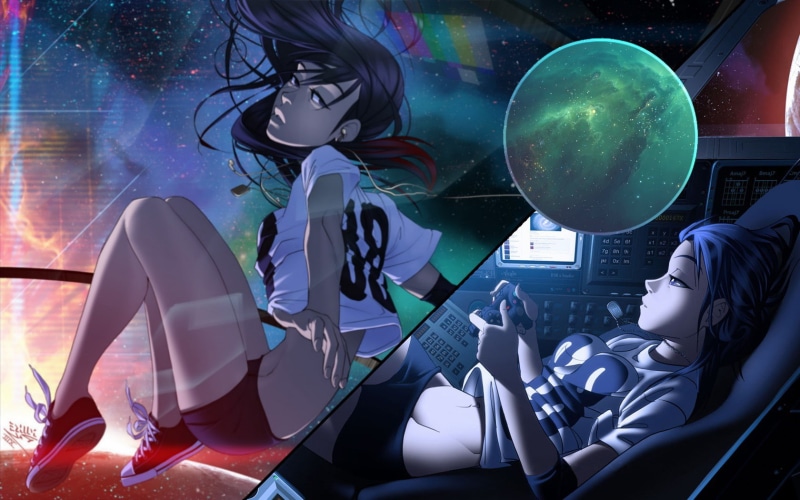 赛博朋克未来风88号动漫少女壁纸合集