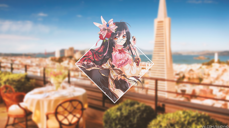 壁纸分享：画中画二次元少女高清壁纸