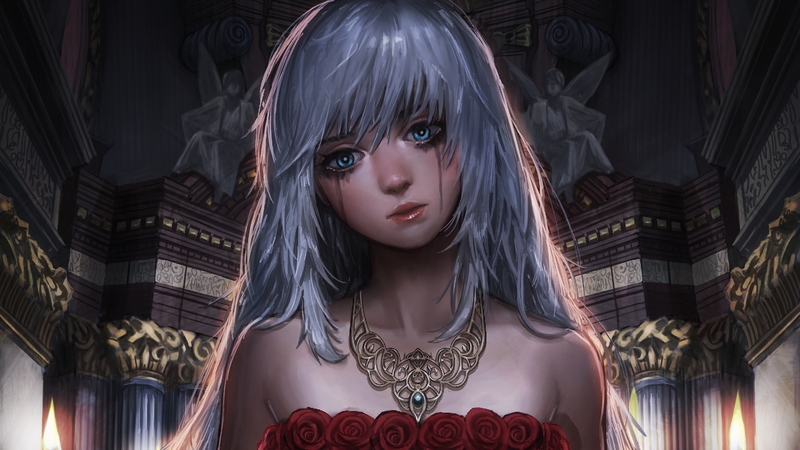 哭红眼的动漫少女高清壁纸